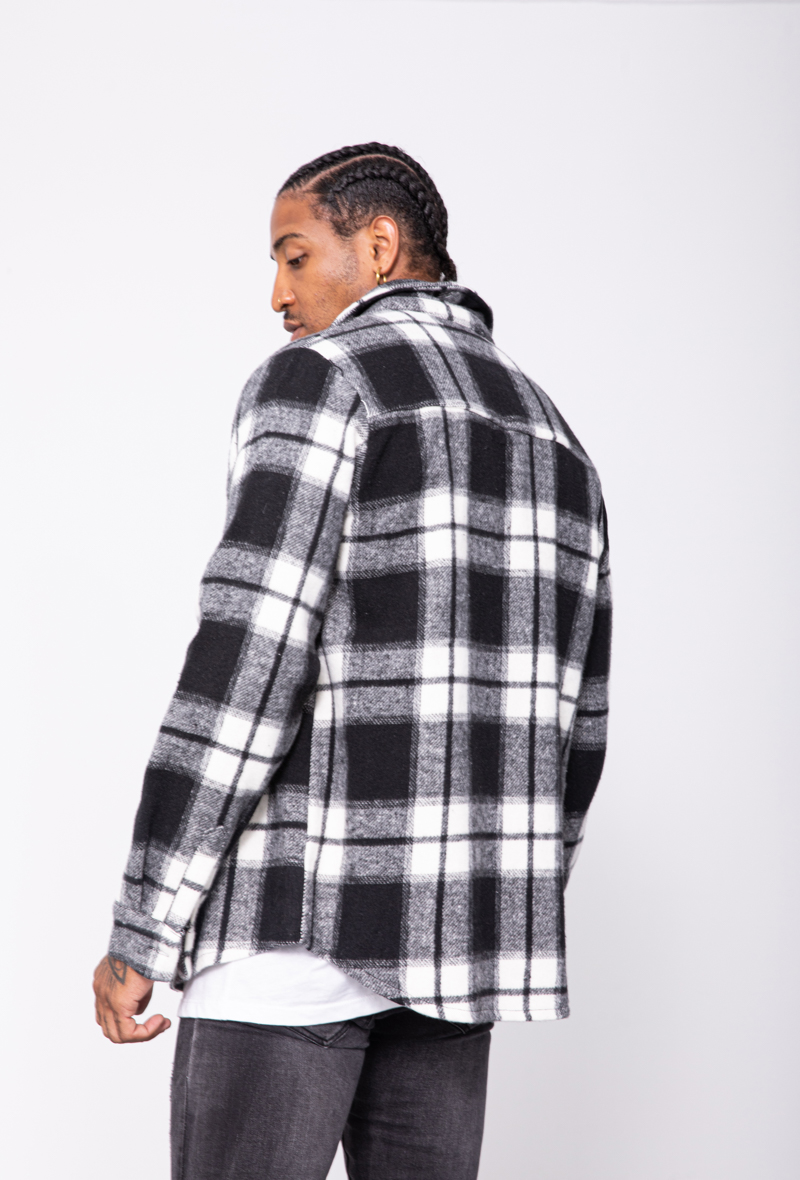 Flannel zwart