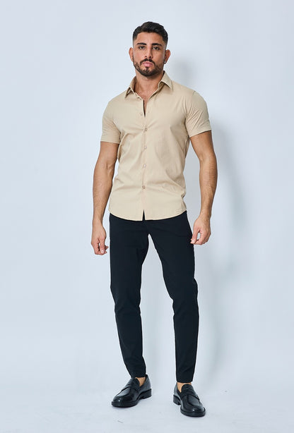 Overhemd 'Dubai' short sleeve beige