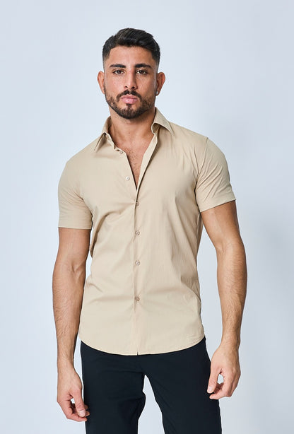 Overhemd 'Dubai' short sleeve beige