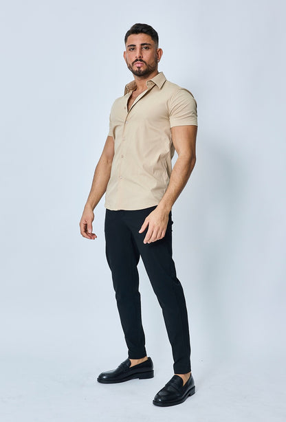 Overhemd 'Dubai' short sleeve beige