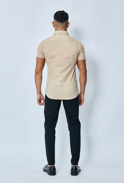 Overhemd 'Dubai' short sleeve beige