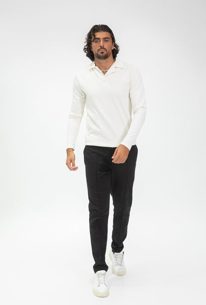 Sweater premium V-neck wit