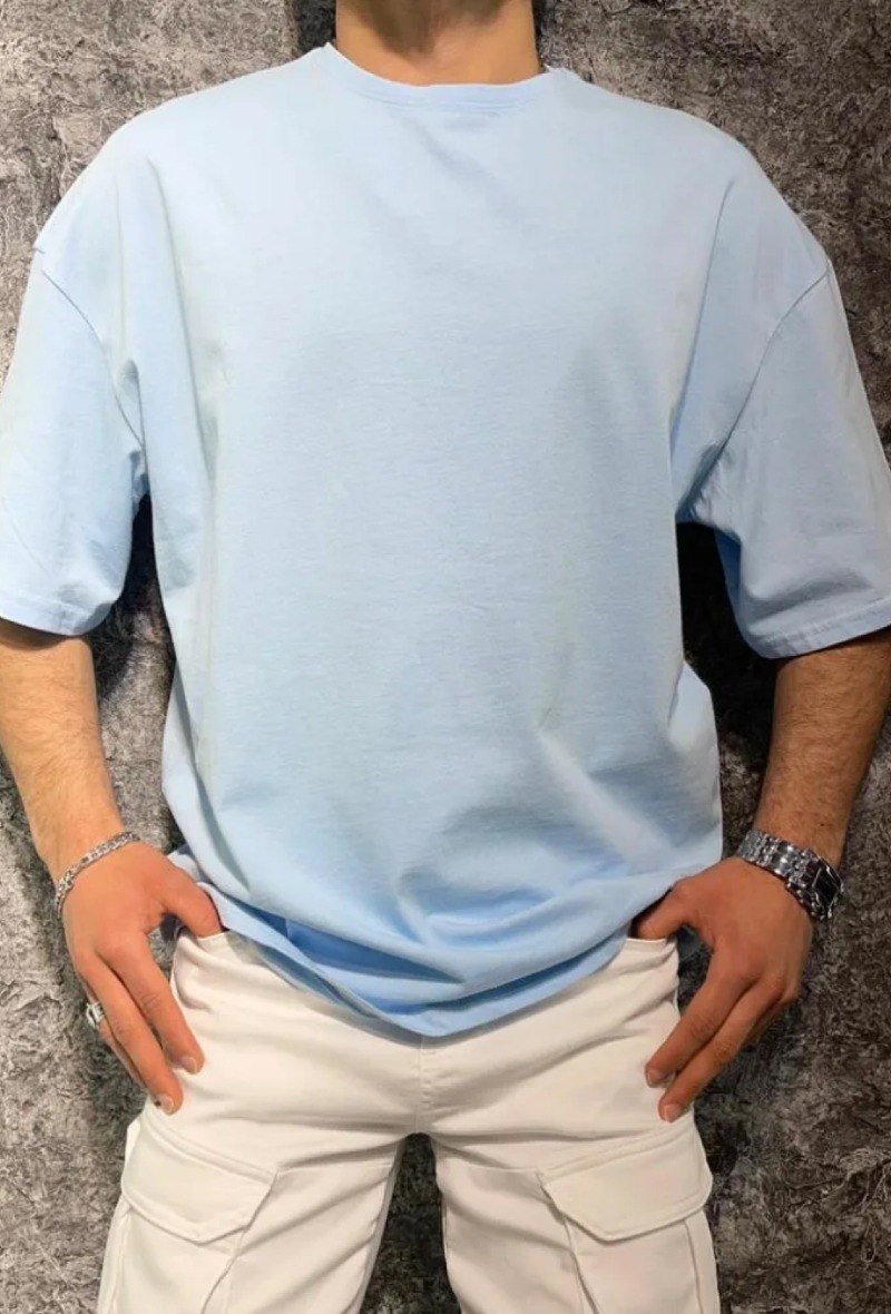 Oversized T-Shirt Sky Blue