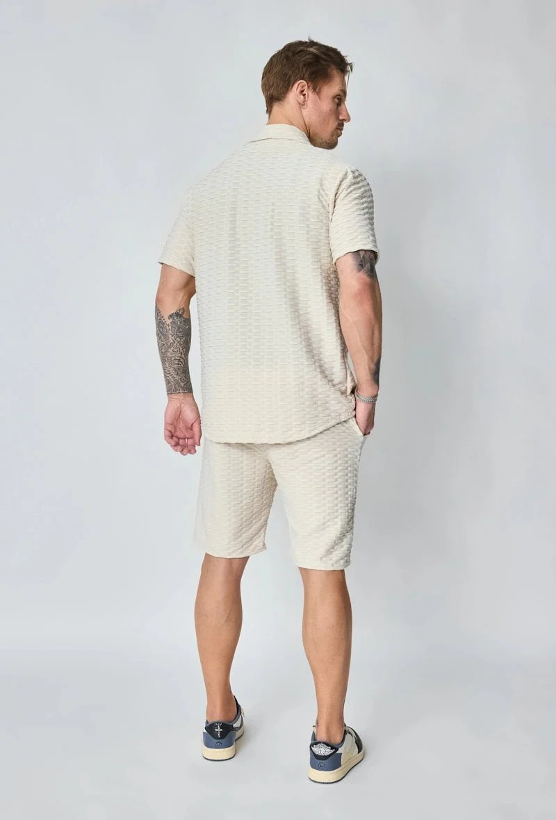 Overhemd + short 'Casual' beige