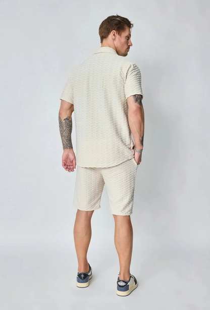 Overhemd + short 'Casual' beige